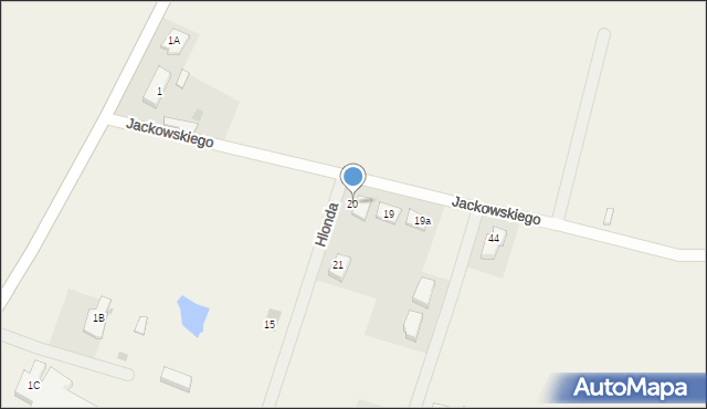 Mórkowo, Hlonda Augusta, ks. kard. Prymasa, 20, mapa Mórkowo