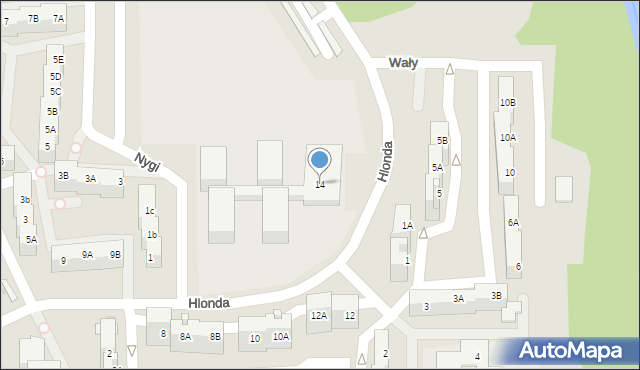 Mysłowice, Hlonda Augusta, ks. kard. Prymasa, 14, mapa Mysłowice