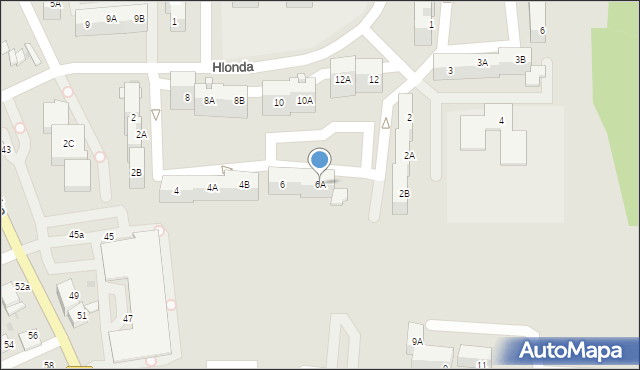 Mysłowice, Hlonda Augusta, ks. kard. Prymasa, 6A, mapa Mysłowice