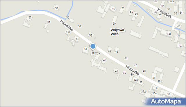 Opole, Hlouszka Wincentego, 49, mapa Opola
