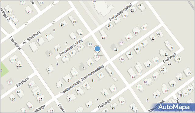 Poznań, Hłaski Marka, 11, mapa Poznania