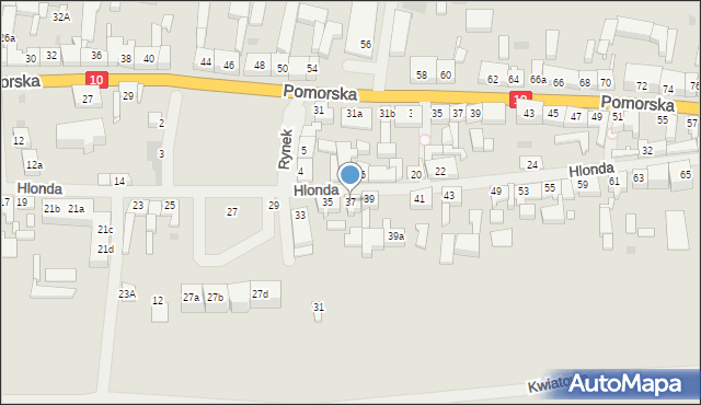 Suchań, Hlonda Augusta, ks. kard. Prymasa, 37, mapa Suchań