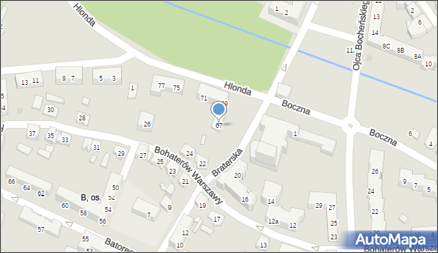 Tychy, Hlonda Augusta, ks. kard. Prymasa, 67, mapa Tychów