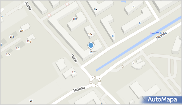 Warszawa, Hlonda Augusta, ks. kard. Prymasa, 10, mapa Warszawy