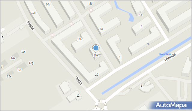 Warszawa, Hlonda Augusta, ks. kard. Prymasa, 10a, mapa Warszawy