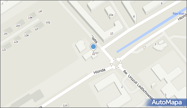 Warszawa, Hlonda Augusta, ks. kard. Prymasa, 12, mapa Warszawy