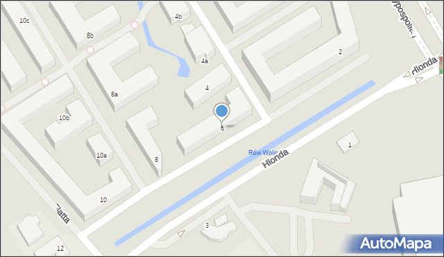 Warszawa, Hlonda Augusta, ks. kard. Prymasa, 6, mapa Warszawy