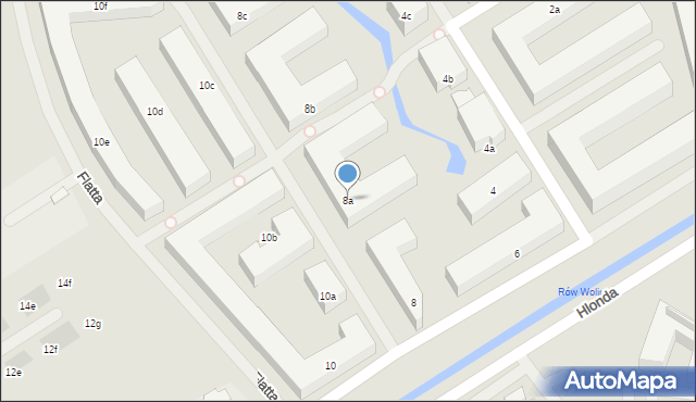 Warszawa, Hlonda Augusta, ks. kard. Prymasa, 8a, mapa Warszawy