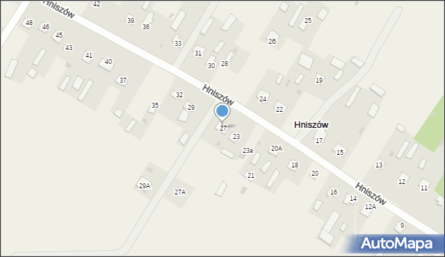 Hniszów, Hniszów, 27, mapa Hniszów