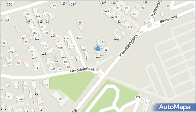 Białystok, Horodniańska, 2/1, mapa Białegostoku