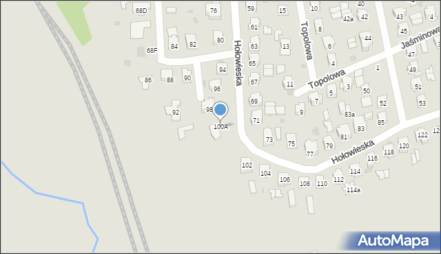 Bielsk Podlaski, Hołowieska, 100A, mapa Bielsk Podlaski