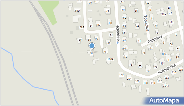 Bielsk Podlaski, Hołowieska, 92, mapa Bielsk Podlaski