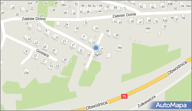 Bochnia, Hoszarda Franciszka, 25a, mapa Bochni