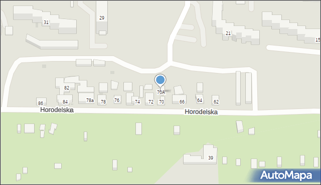 Bydgoszcz, Horodelska, 70A, mapa Bydgoszczy