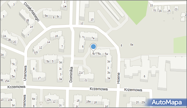 Gdańsk, Hoene Emilii, 5c, mapa Gdańska