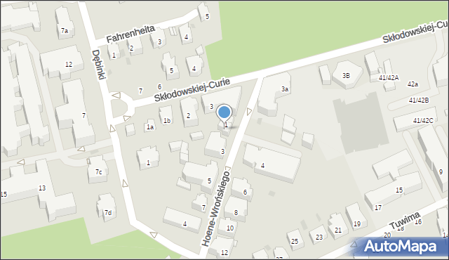 Gdańsk, Hoene-Wrońskiego Józefa, 1A, mapa Gdańska