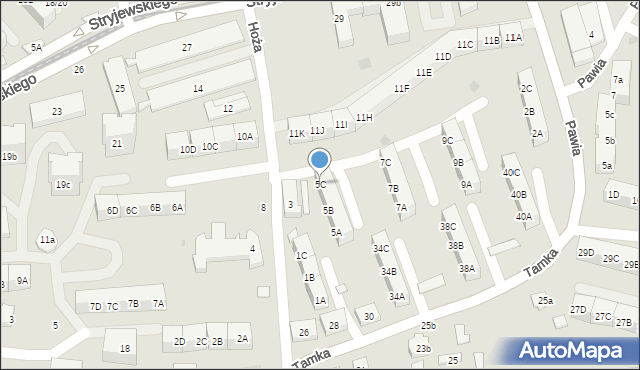 Gdańsk, Hoża, 5C, mapa Gdańska