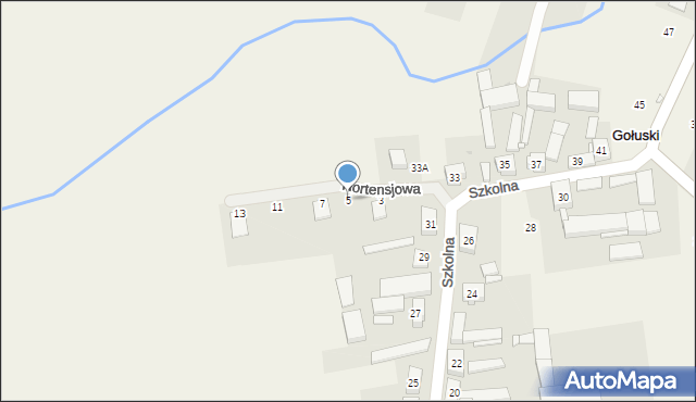 Gołuski, Hortensjowa, 5, mapa Gołuski