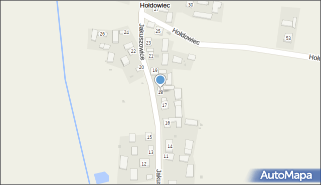 Hołdowiec, Hołdowiec, 18, mapa Hołdowiec