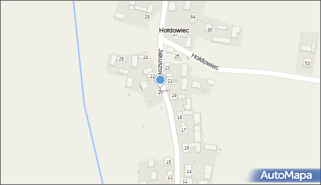 Hołdowiec, Hołdowiec, 20, mapa Hołdowiec