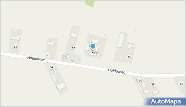 Hołdowiec, Hołdowiec, 58, mapa Hołdowiec