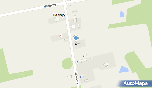 Holendry, Holendry, 10, mapa Holendry