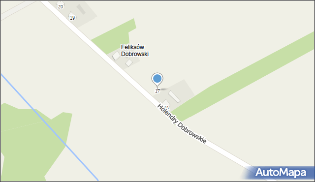Holendry Dobrowskie, Holendry Dobrowskie, 17, mapa Holendry Dobrowskie