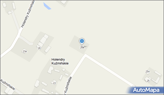 Holendry Kuźmińskie, Holendry Kuźmińskie, 26a, mapa Holendry Kuźmińskie