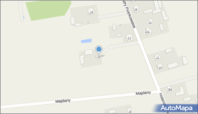 Holendry Piotrkowskie, Holendry Piotrkowskie, 22, mapa Holendry Piotrkowskie