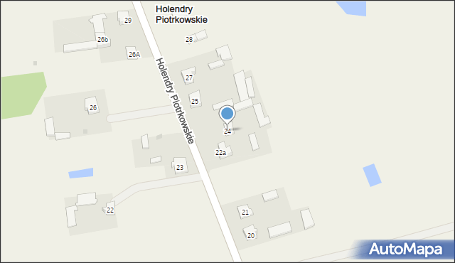 Holendry Piotrkowskie, Holendry Piotrkowskie, 24, mapa Holendry Piotrkowskie