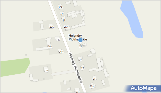 Holendry Piotrkowskie, Holendry Piotrkowskie, 28, mapa Holendry Piotrkowskie