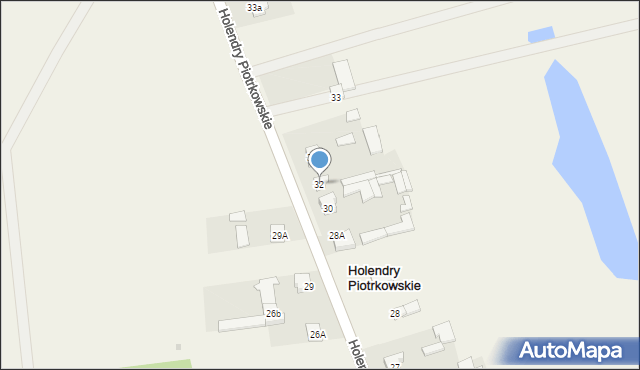 Holendry Piotrkowskie, Holendry Piotrkowskie, 32, mapa Holendry Piotrkowskie