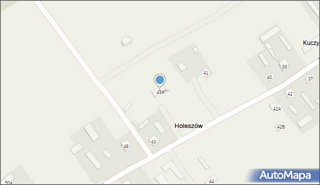 Holeszów, Holeszów, 43A, mapa Holeszów