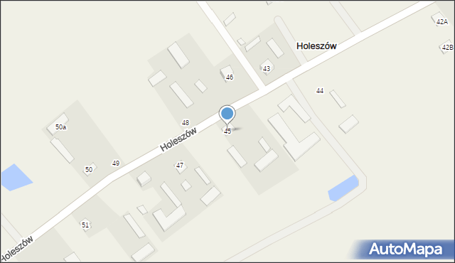 Holeszów, Holeszów, 45, mapa Holeszów