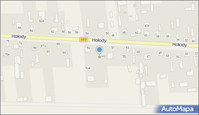 Hołody, Hołody, 59, mapa Hołody