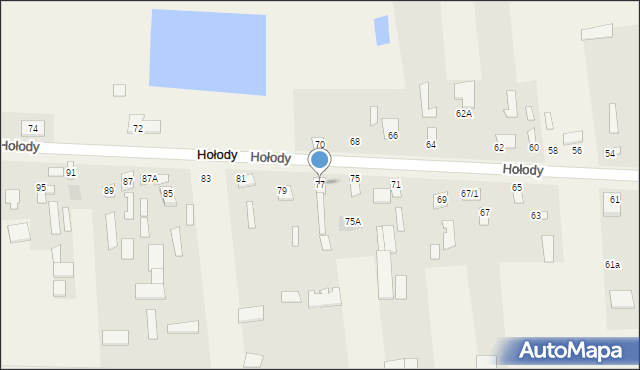 Hołody, Hołody, 77, mapa Hołody