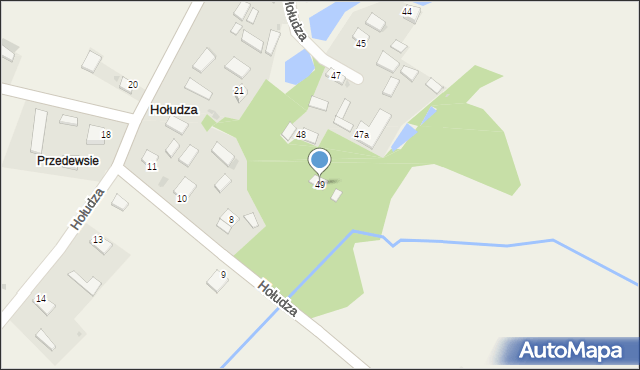 Hołudza, Hołudza, 49, mapa Hołudza