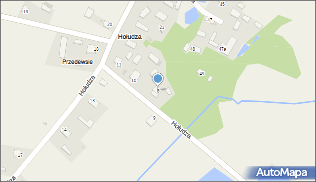 Hołudza, Hołudza, 8, mapa Hołudza