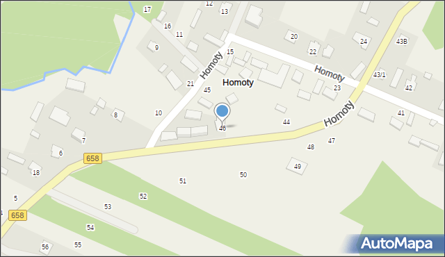 Homoty, Homoty, 46, mapa Homoty