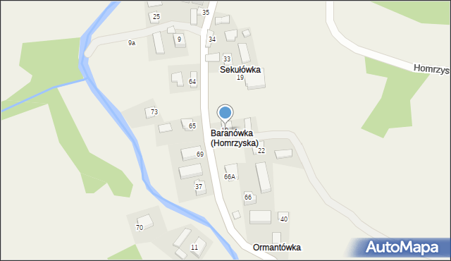 Homrzyska, Homrzyska, 10, mapa Homrzyska