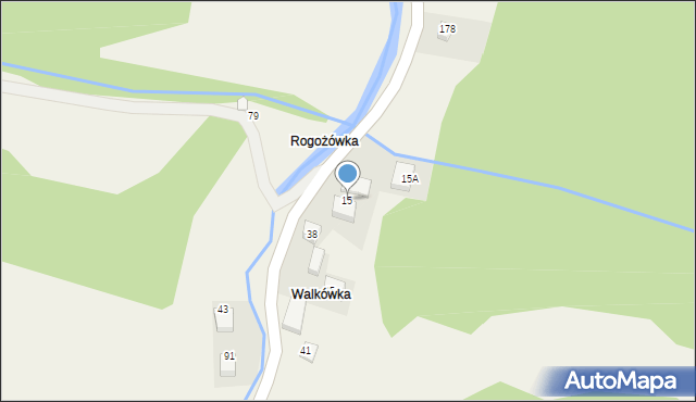 Homrzyska, Homrzyska, 15, mapa Homrzyska