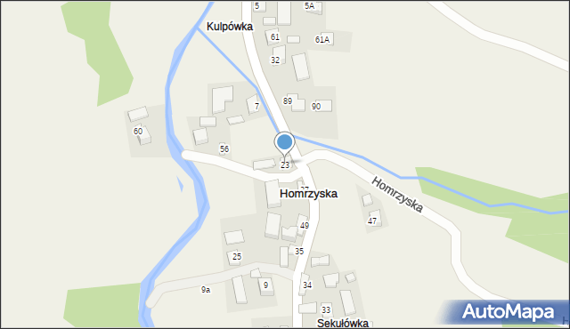 Homrzyska, Homrzyska, 23, mapa Homrzyska