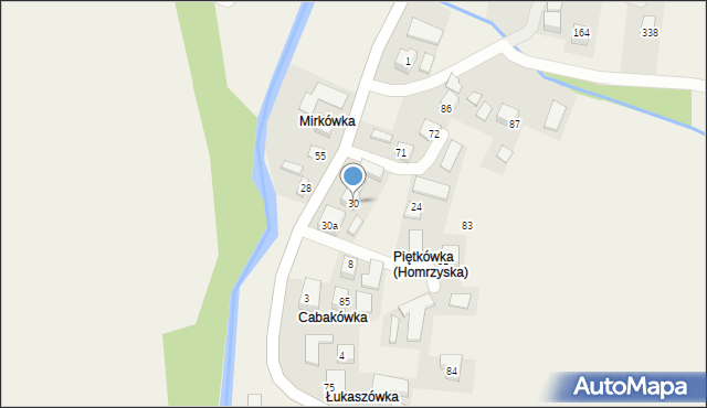 Homrzyska, Homrzyska, 30, mapa Homrzyska