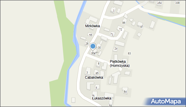 Homrzyska, Homrzyska, 30a, mapa Homrzyska