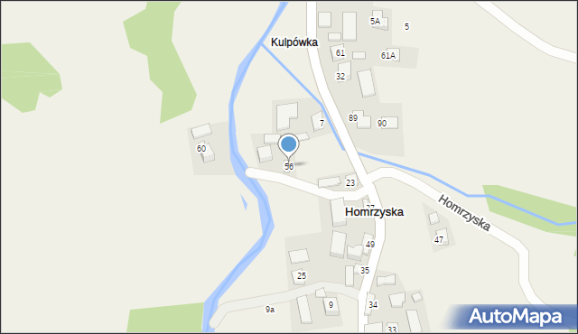 Homrzyska, Homrzyska, 56, mapa Homrzyska