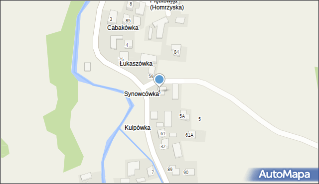 Homrzyska, Homrzyska, 6, mapa Homrzyska