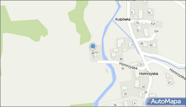 Homrzyska, Homrzyska, 60, mapa Homrzyska