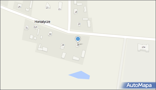 Honiatycze, Honiatycze, 28, mapa Honiatycze