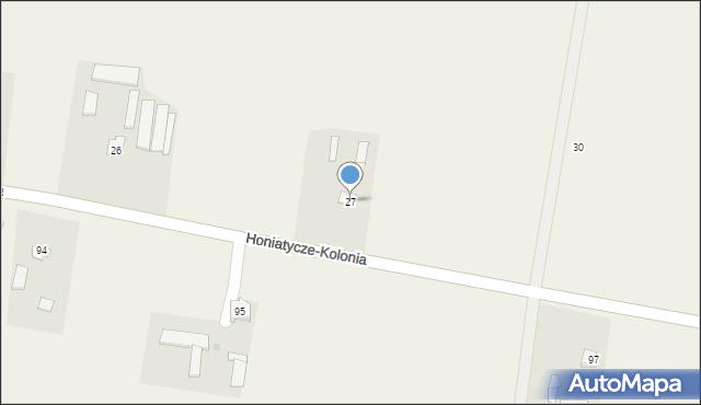Honiatycze-Kolonia, Honiatycze-Kolonia, 27, mapa Honiatycze-Kolonia