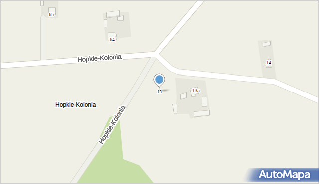 Hopkie-Kolonia, Hopkie-Kolonia, 13, mapa Hopkie-Kolonia